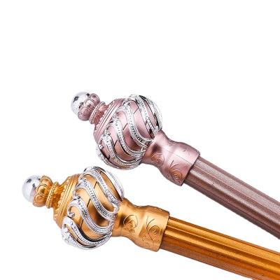 China Metal Curtain Poles Curtain Rod Sets Aluminum Brackets Hardware Minimalist Home Accessories for sale