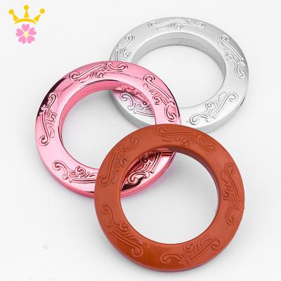 China Best price top quality minimalist plastic colorful plastic curtain ring and eyelet ring for curtain type for sale