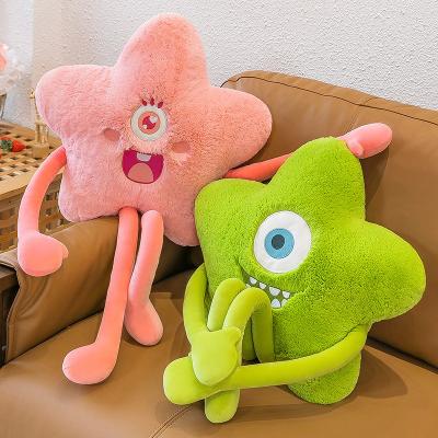 China Cute Plush Foot Long Stars Plush Toys Monster Doll Small Sleeping Pillow Cushion Gifts For Children for sale