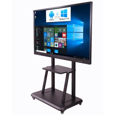 China Home Floor Stand Smart Whiteboard Meeting School Interactive Panel 65 86 100 Inch All-in-One Conference Panel PC Touch Screen Smart Whiteboard for sale