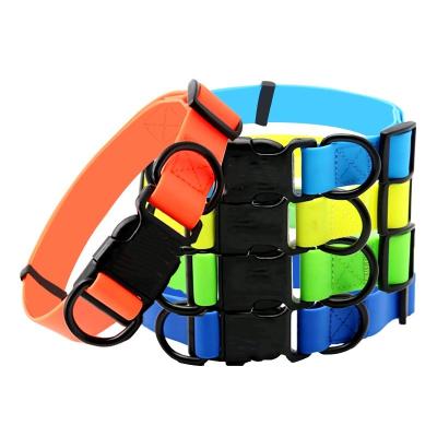 China Personalized Popular Pet Products Easy Cleaning PVC Rubber Waterproof Leash Dog training collar collars for sale