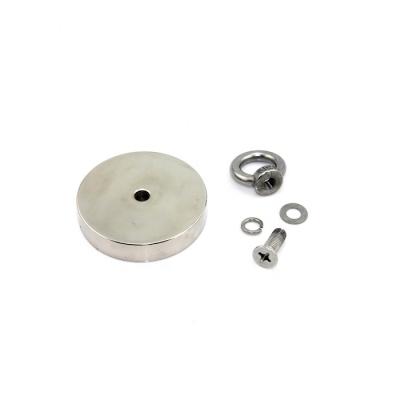 China High Quality Industrial Magnet 900lbs Single Side Magnet With Countersunk Hole Fishing Magnet Kit for sale