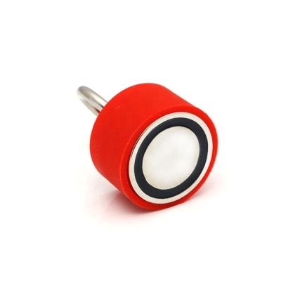 China High Quality Industrial Magnet Pot Magnet Hook With Silicone Cover Rubber Coated Mounting Magnet for sale