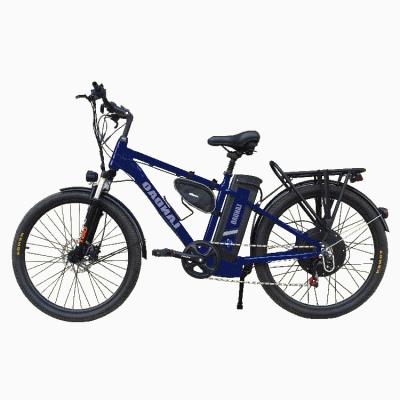 China Cheap High Quality Lithium Battery SHIMANO 7 Speed ​​Electric Chinese Mountain Bike Al Alloy Adult Dual Suspension Pedal Mid Motor 50km for sale