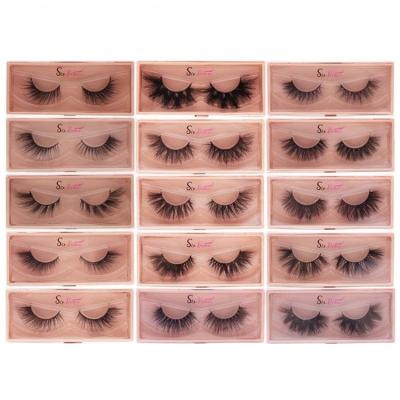 China Wholesale Natural Handmade Factory Strip Mink Thick Fluffy Lashes Full for sale