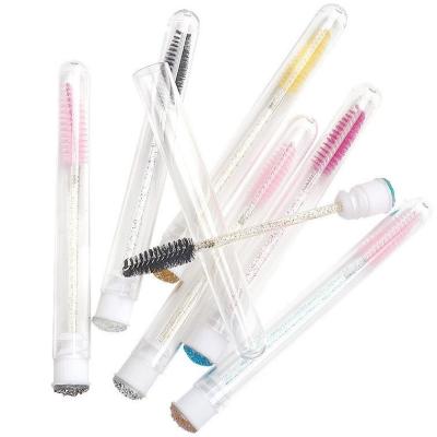 China Independent Clear Tubes Packing With Wholesale Price Colored Clear Tube Factory Instant Instant Crystal Eyelash Brushes for sale