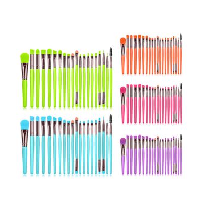 China High Quality Fluorescent Eyebrow Powder Base Powder 20pcs Eyeliner Lip Brush Makeup Tool Makeup Brush Set for sale