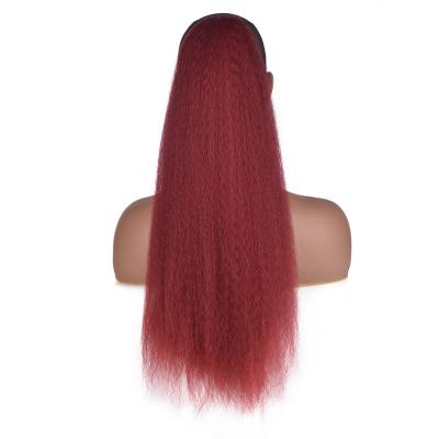 China Long Corn Fluffy Explosive Head Favorite Long Yaki Ladies Curly Hair YAKI Ponytail YAKI Wig Ponytail African Ponytail for sale