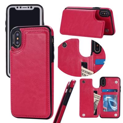 China Hot Sale Shockproof PU Leather Kickstand Card Holder Slots Multifunctional Wallet Mobile Phone Cases for sale