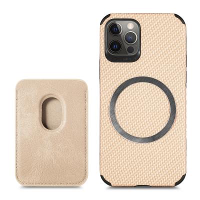 China Wholesale Newest Premium Shockproof Magnetic Attraction Vegan Leather Phone Cases With Card Holder for sale