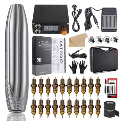 China Rotary Tattoo Machine Pen Set Box Wholesale Cartridge Tattoo Machine Power Supply Needle Kit Sku 03060390 for sale