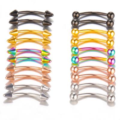 China Punk Plating Navel Ring Lip Nose Nail Fashion Jewelry Sting Accessories Stainless Steel Stud Earrings for sale