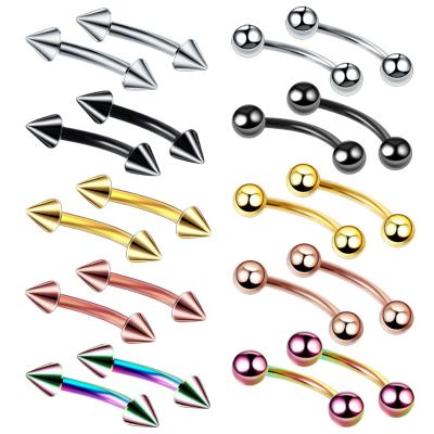 China Wholesale Hot Selling Punk Jewelry Stainless Steel Navel Piercing Colorful Plating Rings for sale