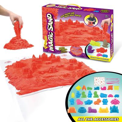 China DIY Plastic Magic Toy Sand Accessory Magic Modeling Sand Castle Castle Style Educational Preschool Toys For Kids Magic Sand for sale