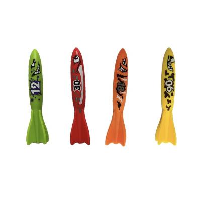 China Swimming Pool Torpedo Fishing Summer PVC Torpedo Diving Toys Material Kids Water Swimming Underwater for sale