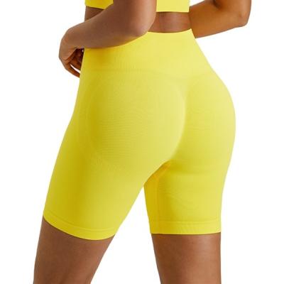 China Women's Breathable Fiquick-drying Tness Shorts Elastic Professional Sports Shorts Yoga Seamless Shorts for sale