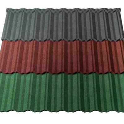 China Modern Coated Metal Roofing Stone Kenya Lightweight Sand Stone Coated Metal Roofing Low Price for sale