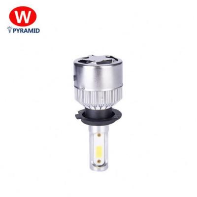 China Aluminum+Pc factory direct sale h7 car LED headlight car styling 18W 1500LM 6500k white led headlight for sale