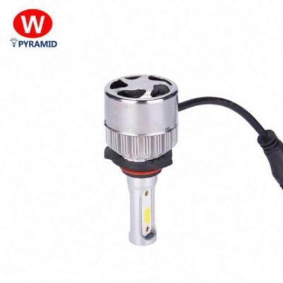 China Aluminum+Pc PYRAMID S2-9005 18/24W 1500lumen car led headlight bulbs kit H1 H3 H4 H7 H11 9005 9006 880 5202 led lights car led headlight for sale