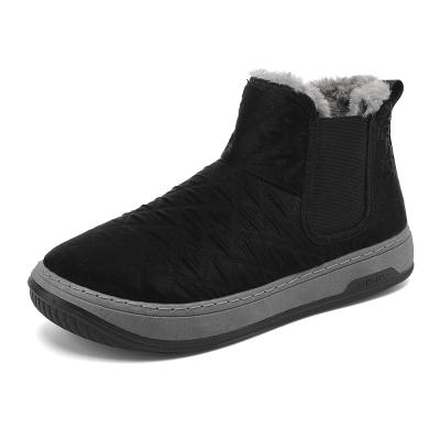 China Outdoor Furry Thermal Water Resistant Winter Fashion Trend Warm Ankle Fleece Shoes Mens Casual Slip On Boots Men Boat Shoes for sale