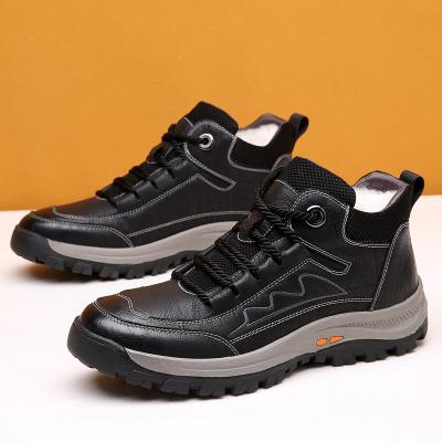 China CUSHIONING high quality men genuine leather shoes outdoor sneakers men trekking warm waterproof men outdoor sports shoes hiking shoes for sale