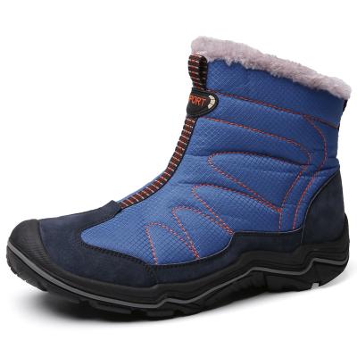 China Fashion Trend Hiking Outdoor Shoes Men Boots Waterproof Winter Warm Zipper High Top Mountaineering Sneakers Hunting Boots For Mens Trainers for sale