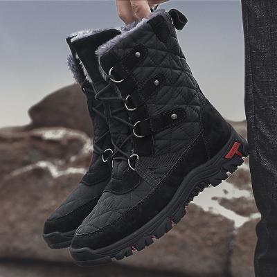 China Around Dropshipping 2022 Men Snow Warm Boots With Plush Winter Boot Outdoor Climbing Hiking Men Waterproof Slip Resistant Shoes for sale