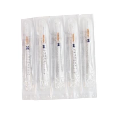 China Hot Sale Disposable Medical Luer Lock 1ml Syringe Suppliers Eco - Friendly With Needle for sale