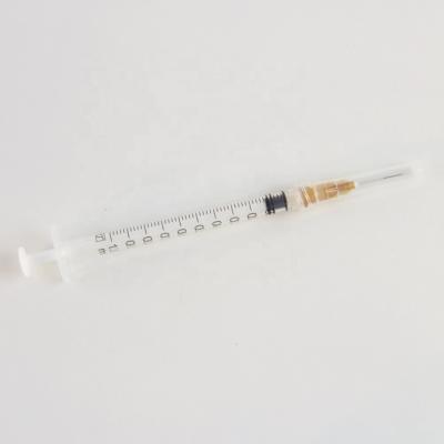 China Disposable 1ml Syringe Medical Grade Plastic With Needle Factory Supply With Luer Lock Hypodermic Syringe for sale