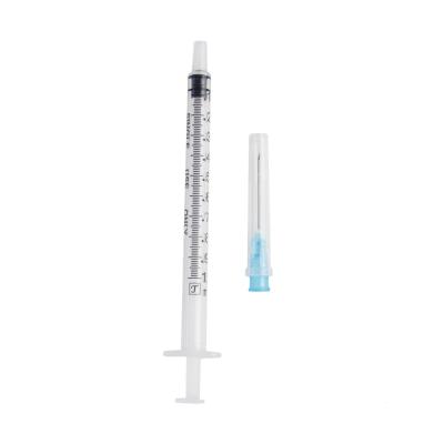 China Wholesale Clinic/Lab/Hospital Factory Syringe Medical Syringe 1ml Sterile Disposable 3 Pieces With Needle for sale