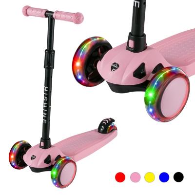 China Hishine Kid USA Directly Board Kick Scooter 3 Wheels With Led Fashion Toddler Scooter Kids Outdoor Toys For Sale for sale