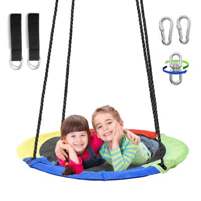 China Large Durable Outdoor Round Swing with Nest Strap Adjustable Hanging Detachable and Waterproof Swing, 360 Rotate Durable Flying Swing for sale