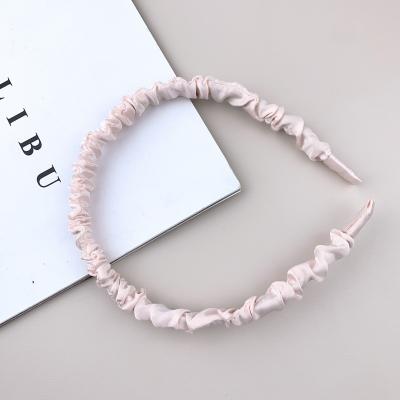 China Soft Hair Band Wholesale Fashion 100% Silk Headbands Vintage Hair Accessories For Women for sale