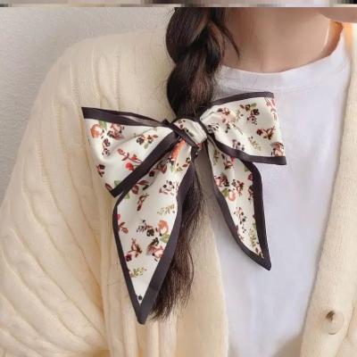 China Tie Hair Scarf Silk Headband Hair Accessories sedWomen Diadema Bow Retro Tied Hair Rope Custom Korea Elastic Designs Headband Wig for sale