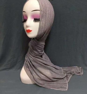 China Chinese manufacturers hot polyester piercing tudung direct selling new custom design solid color women scarf famou brands stylish bufanda for sale