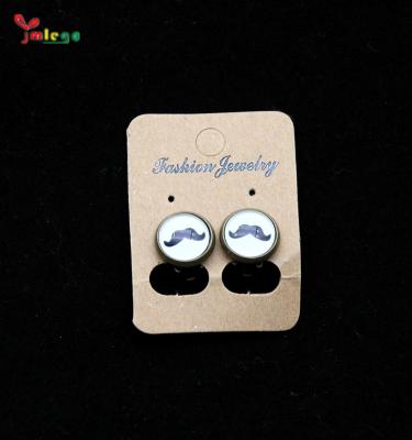 China 2020 Wholesale New Arrival Fashion Clay And Rhinestone Earring With Mustache For Girl for sale