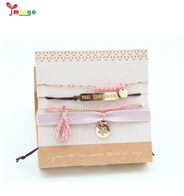 China Pink Friendship Beads For Jewelry Making Kit Bracelet Set For Kids Cheap Handmade Charm Wholesale for sale