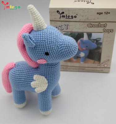 China DIY TOY Unicorn Crochet Doll Kit for Girl's Craft Set Friendship DIY Handmade Knitting Doll Kit for Gift for sale