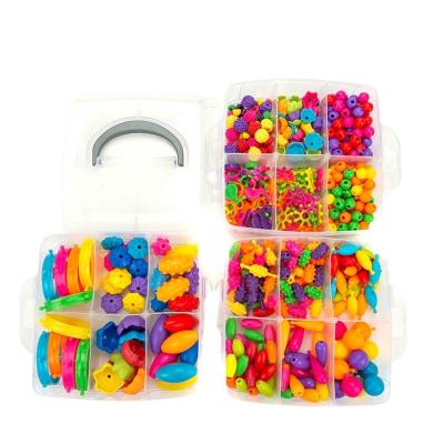 China 550pcs 3 Tier Classified Pop Snap Set Beads Jewelry Kit With Storage Box Colorful Pop Beads For Girl for sale