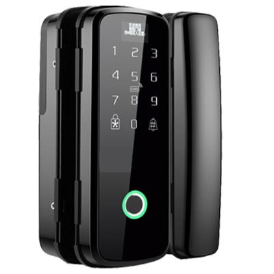 China Digital Integrated Electronic Biometric Fingerprint Doorbell Glass Lock for Home Office Smart Glass Lock for sale