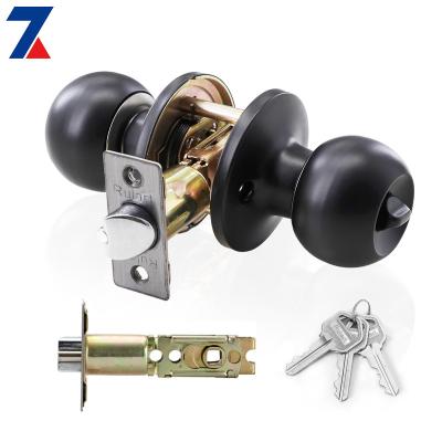 China Apartment High Security Home Office Smart Key Security Finger Round Double Sided Interior Door Cylinder Knob Lock for sale