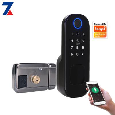 China Fechadura Electronica Tuya APP Home Fingerprint Smart Outdoor Door Lock For muilt users for sale