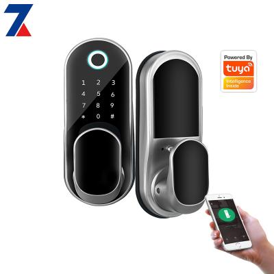 China Tamper Alarm Factory Manufacturer Tuya APP Card Security Outdoor Hotel Smart Front Door Lock for sale