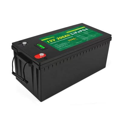 China Toys Lifepo4 12v 200ah lithium iron phosphate battery pack with bms for solar system rv motorcycle boat for sale