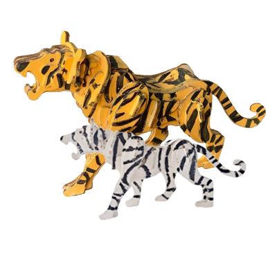 China Eco-friendly Laser Cutting OEM Hot Sale Cardboard Baby Toddler Animals Wooden Painting Toys for sale