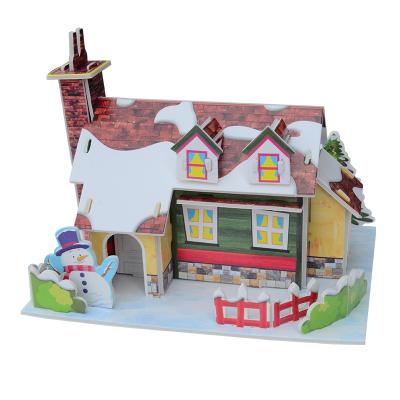 China 100% Eco-friendly Christmas decoration gift 3D puzzle children's toy creative models educational models for sale