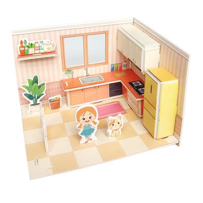 China 100% Eco-friendly DIY Girl's Play House Series 3D Jigsaw Models Eco-friendly for sale