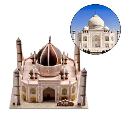 China 100% Eco-friendly Taj Mahal Thailand Building Model Ornaments Puzzle 3D Puzzle Children's Toy Model for sale