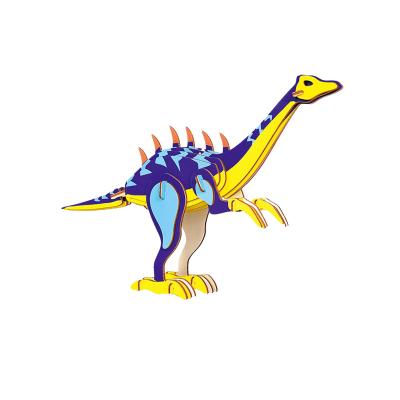 China Eco-friendly Laser Cutting Laser Cutting Educational Toys Children's Science Science 3D Dinosaur Puzzle Simulation Model for sale