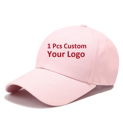 China COMMON MOQ 1 Pcs Own 6 Panel Custom Logo Baseball Hat Design Your Own 6 Panel 100% Cotton Baseball Cap Men for sale